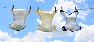 El cuidado de los pañales de tela